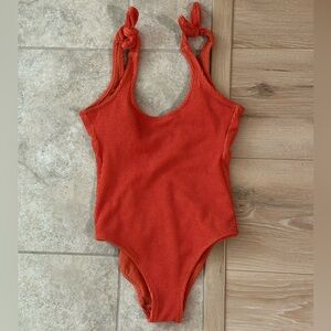 Orange scrunch bikini